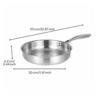 316 Stainless Skillet No Coating Stainless Steel Frying Pan Cookware