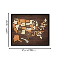 American Travel Chart Puzzle Interactive Decor American Destination Unique Gift United Regions Wall Art Puzzle for Couples