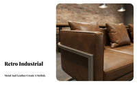 Comfortable Upholstery Industrial Aesthetic Dining Booth Set Sturdy Construction Retro Pub Table Set Heavy Duty Retro Restaurant Table and Sofa High-Density Foam for Bar Owners, Hospitality Managers, Cafe, Lounge, Rooftop Terrace, Bakery