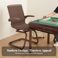 Cantilever Game Chair C-Shaped Base Indoor Seating Breathable Ergonomic Design for Mahjong Players, Offsite Workers
