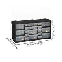 22-Drawer Cabinet Compact Transparent Drawers Parts Storage Cabinet