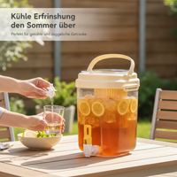 Luxury Heat-Resistant Cold Water Pitcher with Faucet for Refrigerator, Fruit Tea, and Beverages