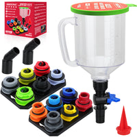 18-Piece Car Funnel Set for Engine Oil Gasoline Diesel Antifreeze Filling