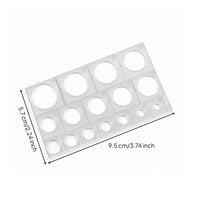 Circle Masking Stencil Accurate Masking Sheet with Circular Cutouts Circle Stencil Thin Stencils Metallic-Finish for Hobbyists