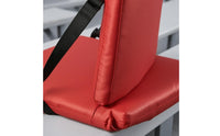 Foldable Folding Backrest Seat textileCovered Padded Seat Compact Portable Camping Stool