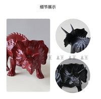 现代简约风创意金属恐龙工艺品摆件样板房售楼部客厅书房桌面饰品