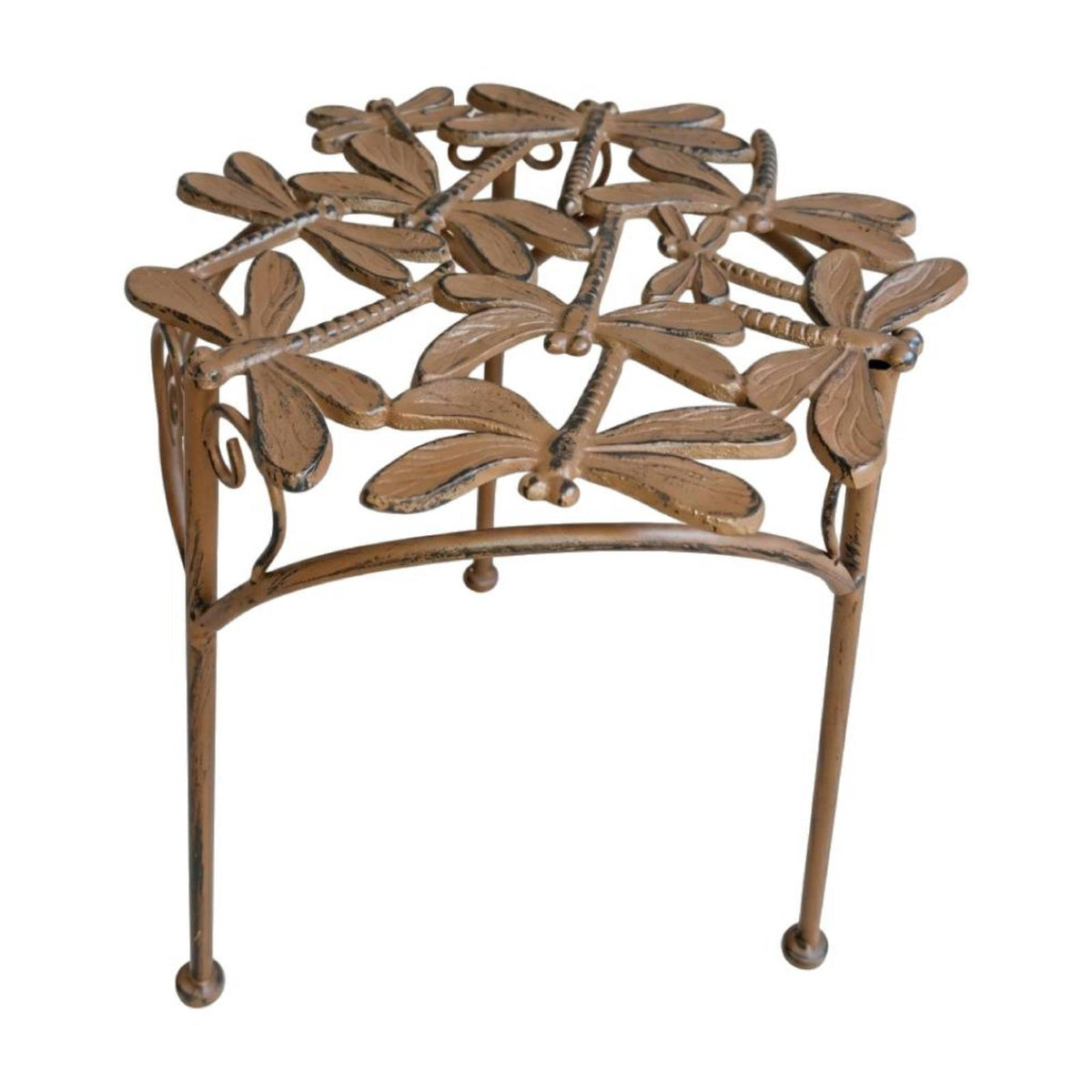 Dragonfly Stool Cast Iron Display Stand Curved Brackets