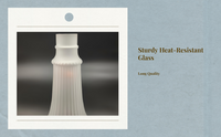 Striped frosted glass lamp shade