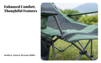Adjustable Folding Lounger Reclining Function for Anglers