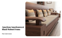 L-Shaped Storage Sofa Dense Wood Frame Sectional Couch New Chinese and Aesthetic Living Room Furniture for Interior Design Aficionados, Households