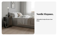 Bedside Stand Nordic Design Curved Metal Accent Table Minimalist Design
