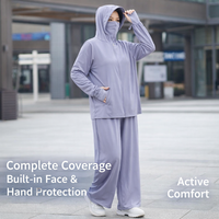 Sun Protection Clothing for Outdoor Activities, Women's Ice Silk Cooling Sunsuit with Breathable Material