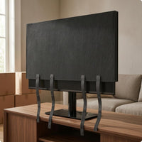 Felt Tv Cover Black TV Dust Proof Cover Easy to Use for Moving