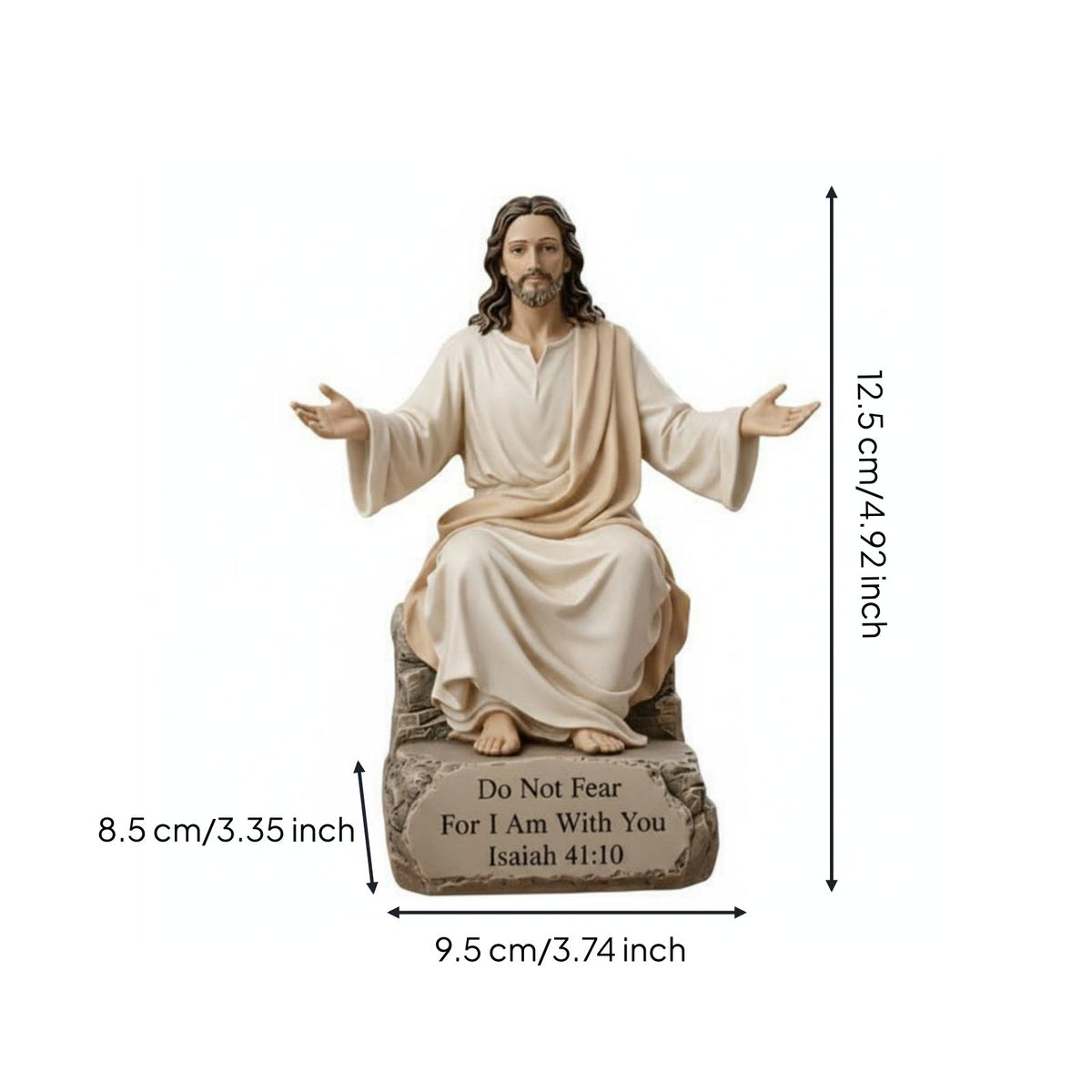 Seated Jesus Statue European Design Home Decoration Gift of Faith for Christians