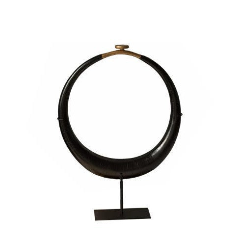 Vintage Wabi-Sabi Retro Moon Distressed Gold Ring Art Decor for Model Rooms, Living Room Table Display