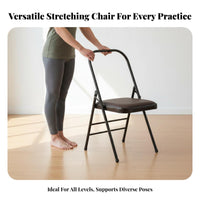 Foldable Iyengar Mind-Body Exercise Chair Space-Saving Design Iyengar Auxiliary Chair Stable and Long-Lasting Mind-Body Exercise Assist Stool Heavy Duty for Beginners, Home Gym