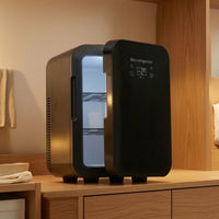 Compact Mini Fridge with Digital Display Portable Mini Fridge Small Beverage Cooler Freestanding for Commuters