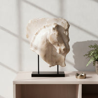 Horse Head Sculpture Textured Statue Heavyweight for Entryway, Hotel Lobby