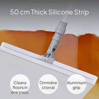 Silicone Floor Squeegee with Long Rotating Handle