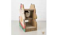 Play and Rest Corrugated Feline Scratcher Easy Assembly Feline Scratch Board Space-Saving for Cats, Indoor