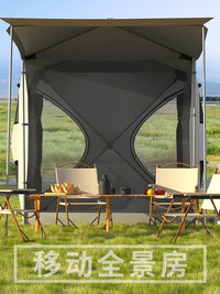 SUV Tailgate Tent with Side Awning for Camping, 5-8 Person, Auto Setup, Oxford Floor