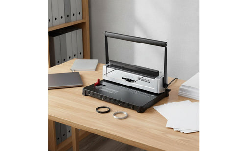 34 Hole Paper Puncher Compact Design Double Loop Wire Binder Construction Wire Binding Machine for Teachers