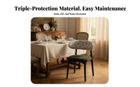 Upholstered Chair with Curved Rear Soft Upholstery Upholstered CurvedsMint Chair Comfortable Easy to Clean for Dining Room, Cafe