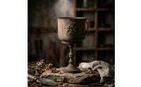 Vintage Pedestal Urn Planter Rustic Urn Planter with Pedestal Base Freestanding Plant Pot Metal for Garden, Entryway, Balcony
