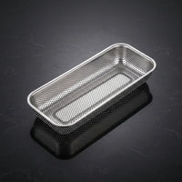 Stainless Steel Chopsticks Holder with 2 Compartments, Perforated Basket, Dense Hole Kitchen Organizer, Hanging or Freestanding 304 Utensil Rack