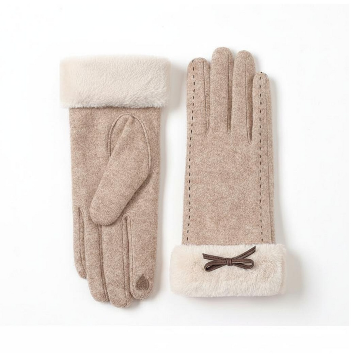 Winter Wool Gloves, Women, Touchscreen, Warm, Outdoor, Gift