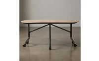 Round Folding Table Foldable Design Rolling Folding Table Easy to Clean