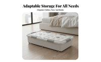 Foldable Underbed Container Large Capacity Collapsible Clothing container for Families