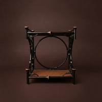Bamboo Display Rack Antique-Influenced Tea Table Rack Open-Frame Tea Organizer for Collectors