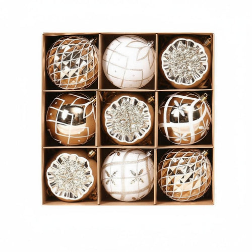 100 Pieces Christmas Bauble Set Bright hues Tree Dangler Large Quantity Pack