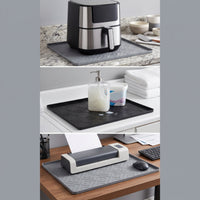 Silicone Mat with Raised Rim Waterproof Silicone Mat with Raised Edges Easy to Wipe down for Pet Owners, Coffee Lovers, Kitchen Counter, Floor