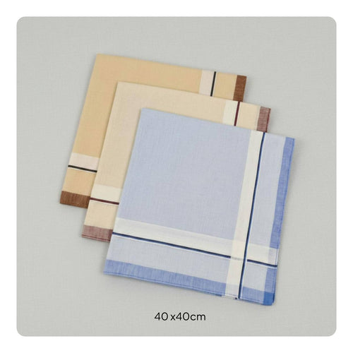 Satin Stripe Cotton Hankie Absorbent Men's Cotton Handkerchief Washable