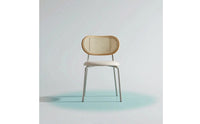 Modern Metal Frame Chair Minimalist Accent Chair Sturdy Seat Chic for Dining Room