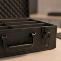 Trading Card Storage Case with Handle Multi-Compartment Graded Card Case Aluminum for Collectors, Trading Cards