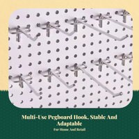 Pegboard holders, Metal Display Holders, Triangular Hole Board, sturdy Duty, Organizer for Supermarket, Home, Office, Monochrome