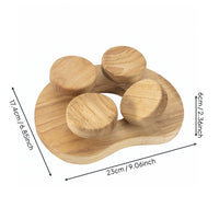 Sauna Neck Pillow Carbonized Oak Wood Neck Rest Portable for Steam Room