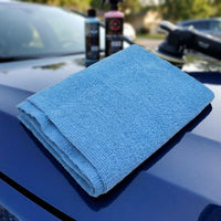 Absorbent Microfiber Microfibre Cloth and Car Drying Towel, 40x40 cm Microfibre Cloth with Heat-Cut Edges, Dry Use Polishing and Buffing Cloth