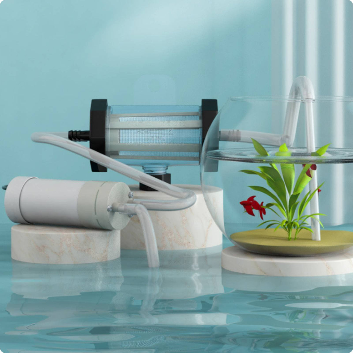 Electric Aquarium Vacuum Algae Remover Pet Aquarium Gravel Cleaner Brushless
