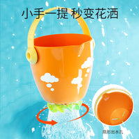 宝宝洗澡玩具卡通婴幼儿迷你花洒小水桶层层叠多彩戏水浴室玩具
