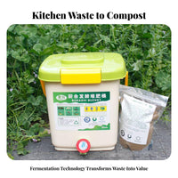 Bokashi Fermentation Container Odorless Natural Soil Enhancer Generator Kitchen Food Waste Composter Airtight Closure Kitchen