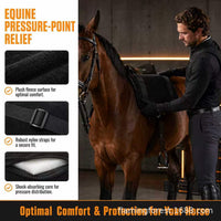 Equestrian Saddle Pad with Cushioning and Warmth, Fleece Material