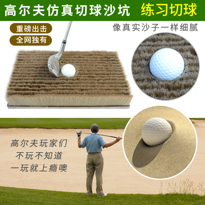 Golf Sand Bunker Brush with Simulated Sand
