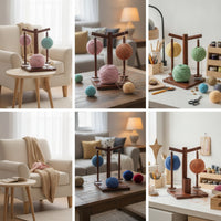 Yarn Swift Wooden Yarn Holder with Spindle Supports Knitting Tool Tabletop Sturdy for Knitters, Crochet, Craft Room