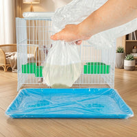 Bird Cage Liner Bag, 100 Pack Non Woven Tray Liners, Absorbent Bird Droppings Pad, Universal Mat for Easy Parrot and Parakeet Cage Cleaning