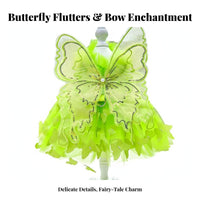 Butterfly Wing Pet Dress Embroidered Details Princess Tulle Pet Dress Breathable Material Fairy Princess Dog Costume for Weddings, Parties