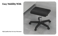 Adjustable Under-Desk Leg Rest Built-in Storage Rolling Padded Ottoman